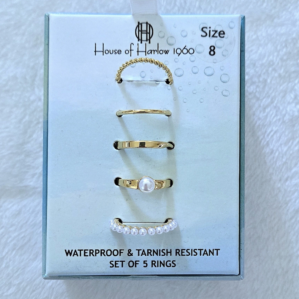 House🏠 of Harlow 1960 Five🖐 Gold💛 Rings💍 - NIB - Picture 16 of 16